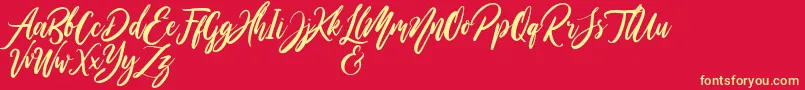 WildOnesPersonalUse Font – Yellow Fonts on Red Background