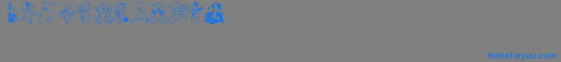 Bearbats Font – Blue Fonts on Gray Background