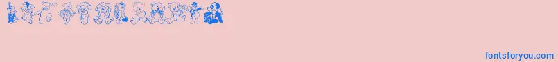 Bearbats Font – Blue Fonts on Pink Background