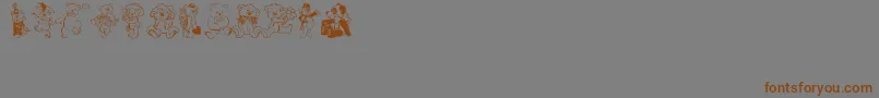 Bearbats Font – Brown Fonts on Gray Background