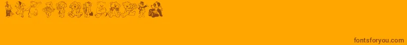 Bearbats Font – Brown Fonts on Orange Background