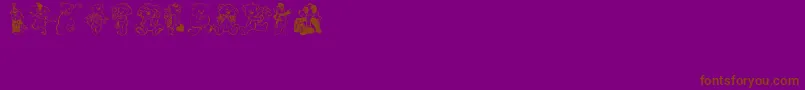Bearbats Font – Brown Fonts on Purple Background
