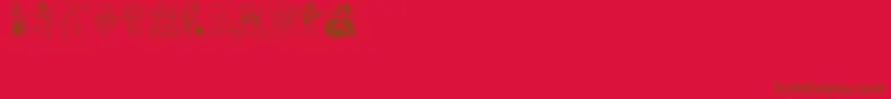 Bearbats Font – Brown Fonts on Red Background