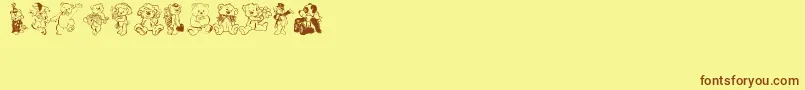Bearbats Font – Brown Fonts on Yellow Background