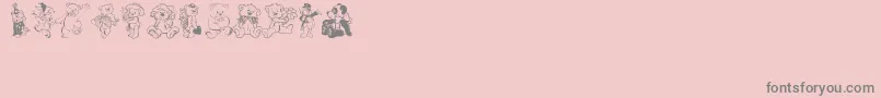 Bearbats Font – Gray Fonts on Pink Background