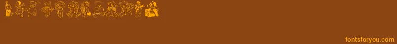 Bearbats Font – Orange Fonts on Brown Background