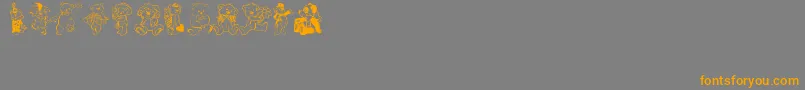 Bearbats Font – Orange Fonts on Gray Background
