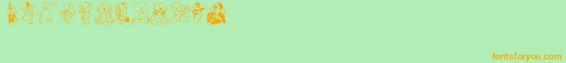 Bearbats Font – Orange Fonts on Green Background