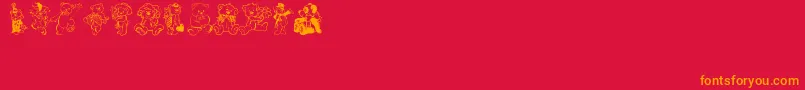 Bearbats Font – Orange Fonts on Red Background