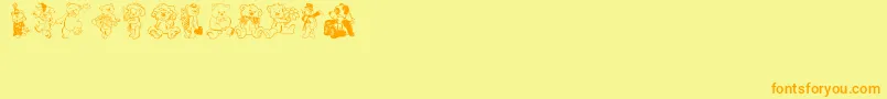 Bearbats Font – Orange Fonts on Yellow Background