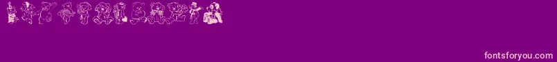 Bearbats Font – Pink Fonts on Purple Background