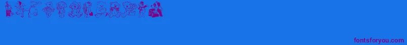 Bearbats Font – Purple Fonts on Blue Background