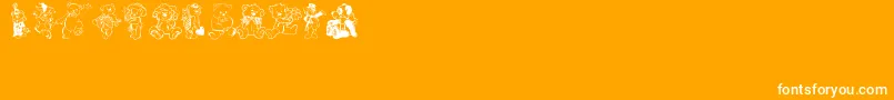 Bearbats Font – White Fonts on Orange Background