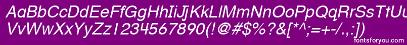 fuente HelveticaTextbookLtOblique – Fuentes Blancas Sobre Fondo Morado