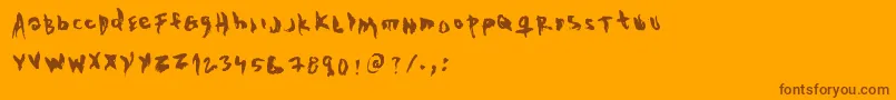 TheEvilCop Font – Brown Fonts on Orange Background