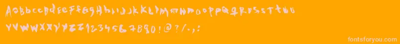 TheEvilCop Font – Pink Fonts on Orange Background
