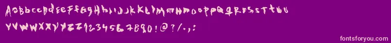 TheEvilCop Font – Pink Fonts on Purple Background