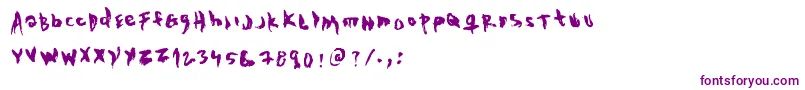 TheEvilCop Font – Purple Fonts on White Background