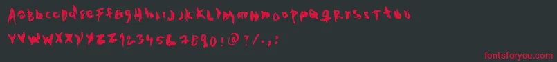 TheEvilCop Font – Red Fonts on Black Background