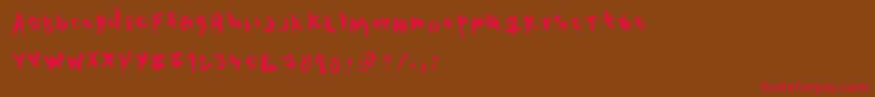 TheEvilCop Font – Red Fonts on Brown Background