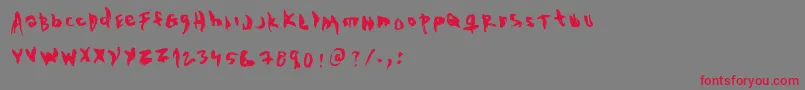 TheEvilCop Font – Red Fonts on Gray Background