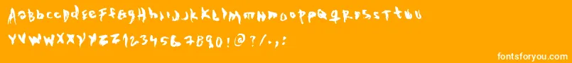 TheEvilCop Font – White Fonts on Orange Background