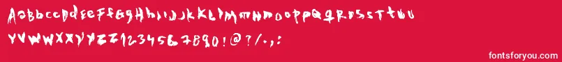 フォントTheEvilCop – 赤い背景に白い文字