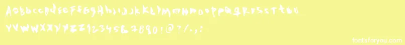 TheEvilCop Font – White Fonts on Yellow Background