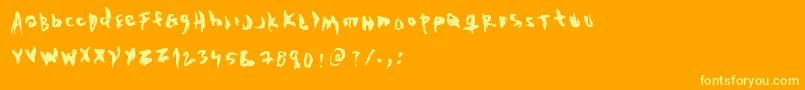TheEvilCop Font – Yellow Fonts on Orange Background
