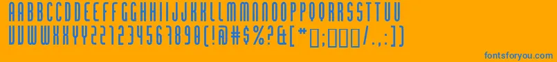 ChingoloPro Font – Blue Fonts on Orange Background