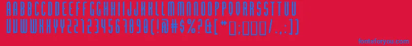 ChingoloPro Font – Blue Fonts on Red Background