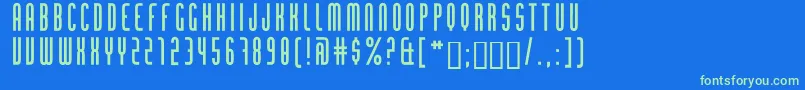 ChingoloPro Font – Green Fonts on Blue Background