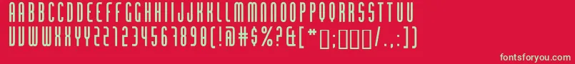 フォントChingoloPro – 赤い背景に緑の文字