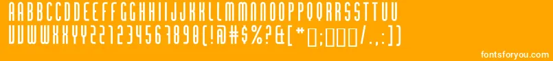 フォントChingoloPro – オレンジの背景に白い文字