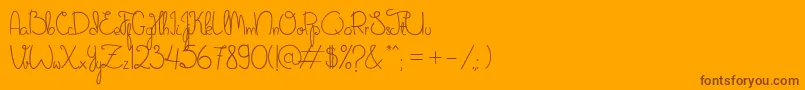 SweetNovember Font – Brown Fonts on Orange Background