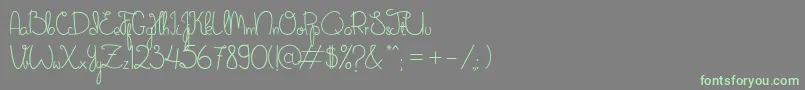 fuente SweetNovember – Fuentes Verdes Sobre Fondo Gris