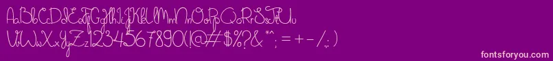 SweetNovember Font – Pink Fonts on Purple Background