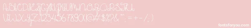 SweetNovember Font – White Fonts on Pink Background