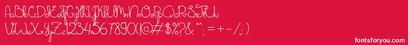 SweetNovember Font – White Fonts on Red Background