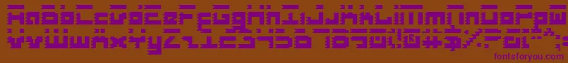 Roid Font – Purple Fonts on Brown Background