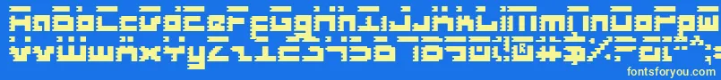 Шрифт Roid – жёлтые шрифты на синем фоне