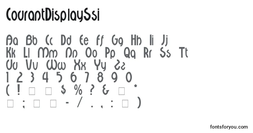 A fonte CourantDisplaySsi – alfabeto, números, caracteres especiais