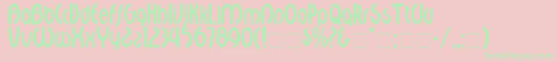 CourantDisplaySsi Font – Green Fonts on Pink Background