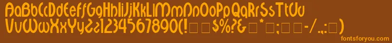 CourantDisplaySsi Font – Orange Fonts on Brown Background