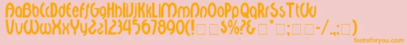CourantDisplaySsi Font – Orange Fonts on Pink Background