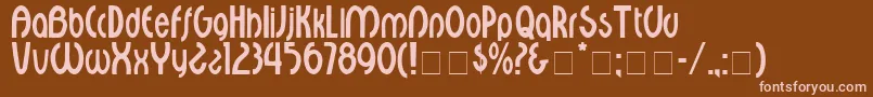 CourantDisplaySsi Font – Pink Fonts on Brown Background