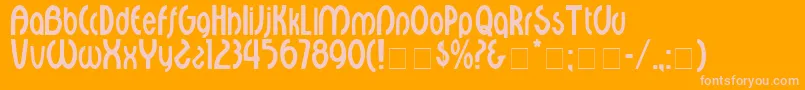 CourantDisplaySsi Font – Pink Fonts on Orange Background