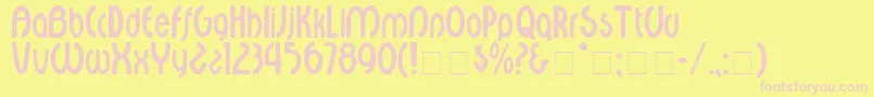 CourantDisplaySsi Font – Pink Fonts on Yellow Background