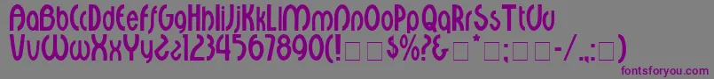Шрифт CourantDisplaySsi – фиолетовые шрифты на сером фоне