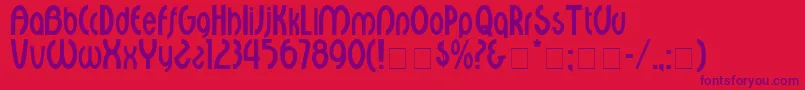 Шрифт CourantDisplaySsi – фиолетовые шрифты на красном фоне